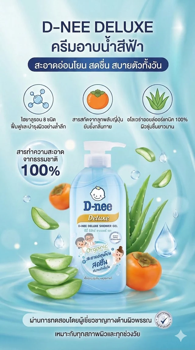 D-NEE DELUXE BODY BATH BLUE 450 ML.
