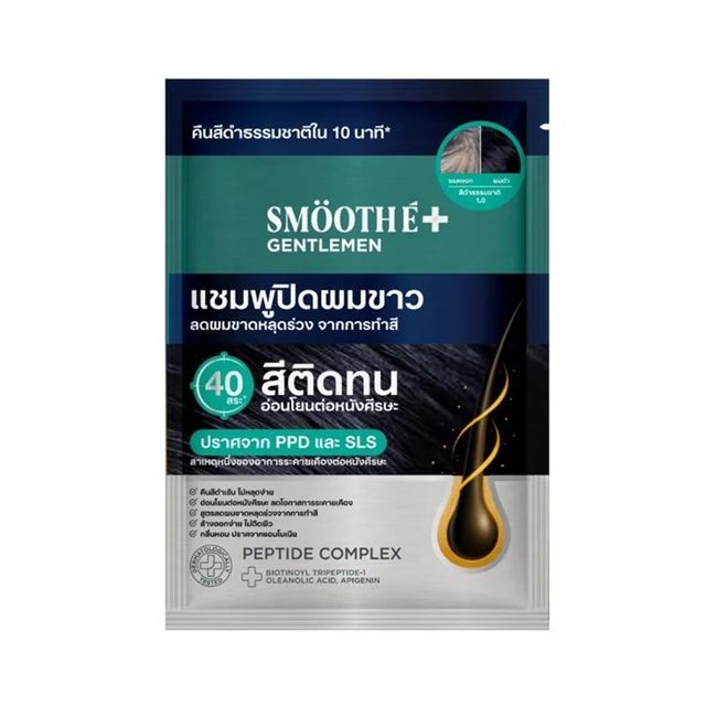 SMOOTH E MEN HAIR COLOR SHAMPOO BLACK 30 ML