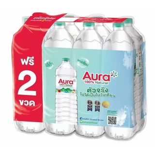 AURA NATURAL MINERAL WATER100% 1500 ML PACK 6