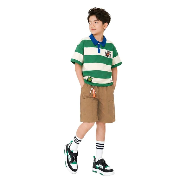 MESTYLE POLO PRINTED PREPPY SPORT GREEN SIZE 7