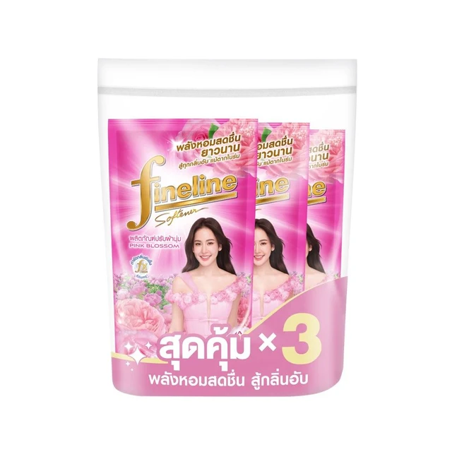 FINELINE FABRIC SOFTENER DILUTE PINK BLOSSOM 470ML.X3