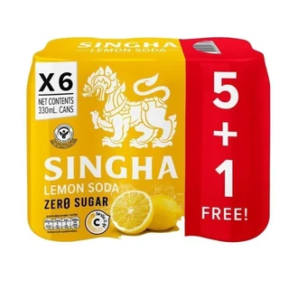 SINGHA LEMON SODA CAN 330ML.X6