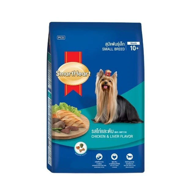 SMARTHEART SMALL BREED CHICKEN+LIVER 1.3 KG.