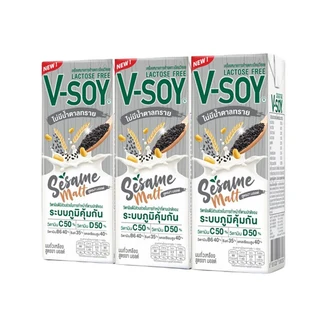 V-SOY UHT SOY MILK SESAME MALT 180 ML PACK 3