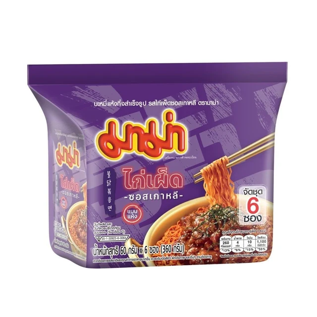 MAMA DRIED SPICY CHICKEN KOREAN SAUCE 60 G PACK 6