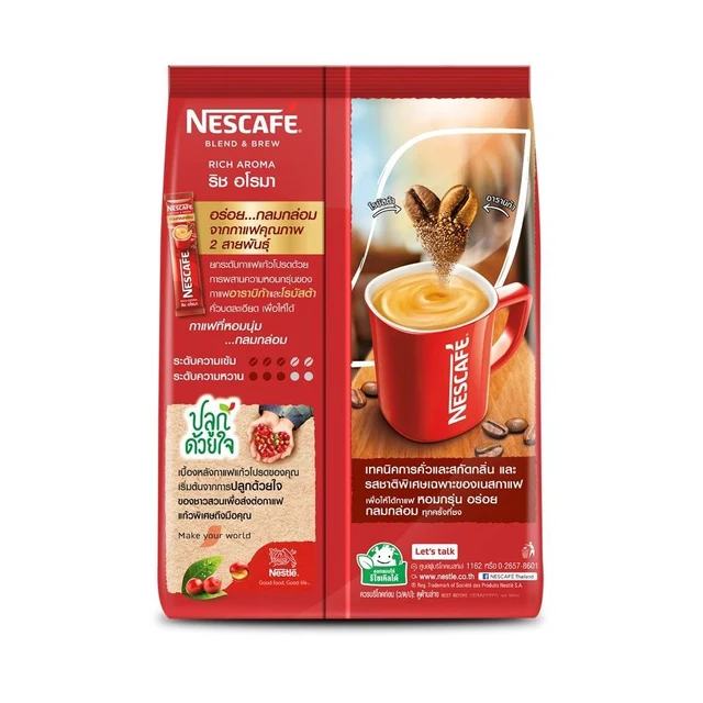 เนสกาแฟ เบลนด์แอนด์บรู ริช อโรมา 16 กรัม แพ็ค 27 ซอง