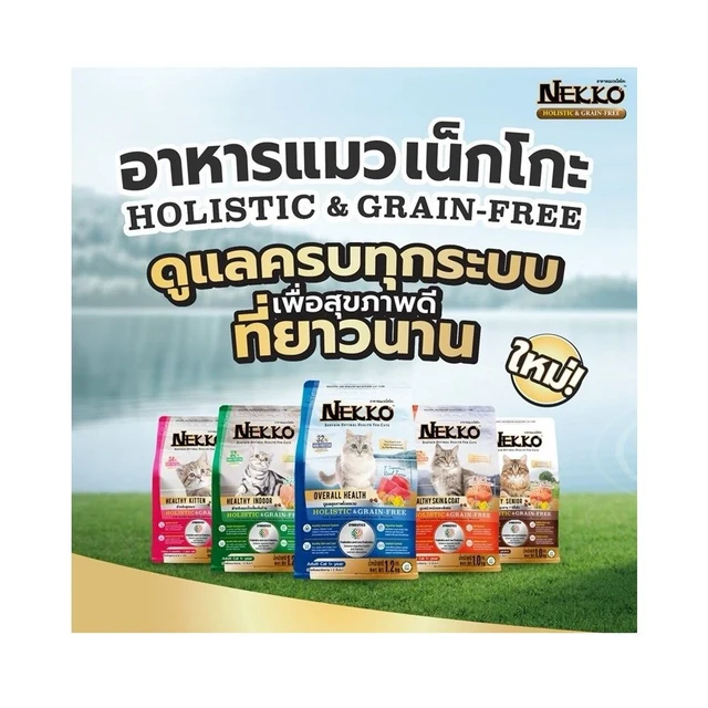 เน็กโกะ อาหารแมว สูตรดูแลผิวหนังและเส้นขน 1 กก.