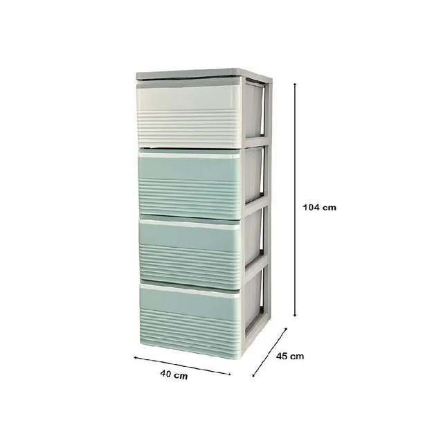 DRAWER STRIPE GREEN 4 TIER