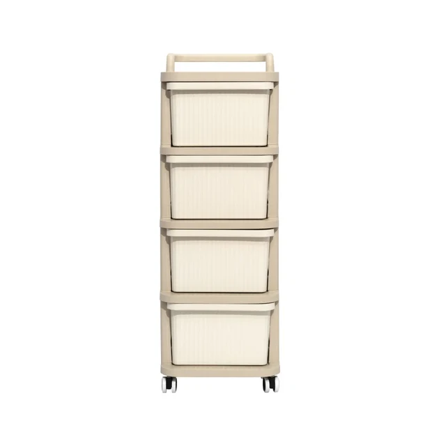 MOMENTO ROLLING CART CREAM 4 TIER
