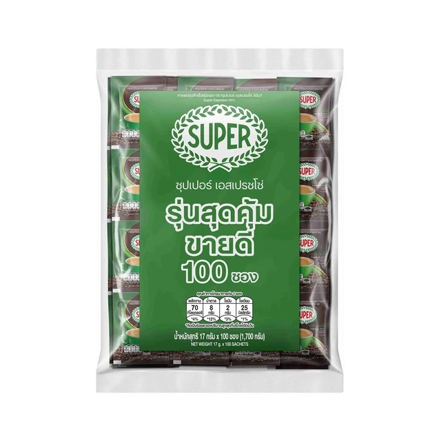 SUPER COFFEE 3IN1 ESPRESSO 17G X 100 PCS
