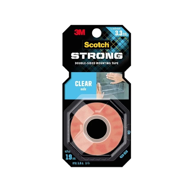 SCOTCH เทปโฟมกาวสองหน้าชนิดใส 19มมX1.5ม.