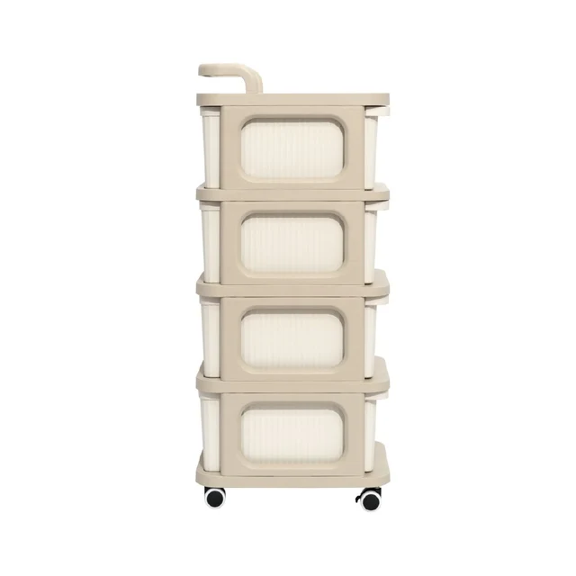 MOMENTO ROLLING CART CREAM 4 TIER