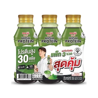 เมจิ นมโปรตีนสูง รสชาเขียว 350 มล. แพ็ค 3