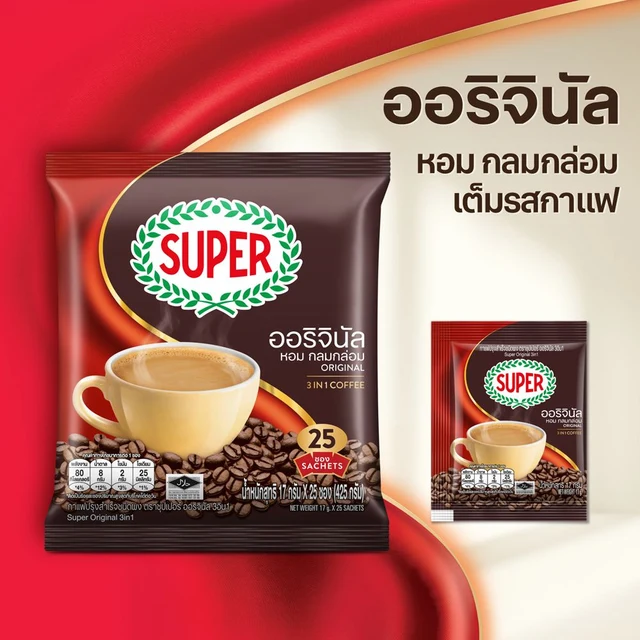 ซุปเปอร์กาแฟ 3อิน1 ออริจินัล 17ก X 25ซอง