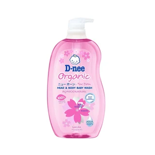 D-NEE ORGANIC HEAD AND BODY BABY WASH PINK 750ML.