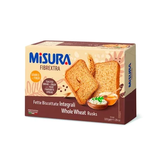 MISURA FIBER WHOLEMEAL RUSKS 320G.