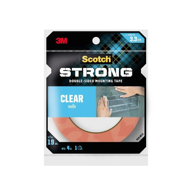 SCOTCH CLEAR MOUNTING TAPE 19MM.X4M