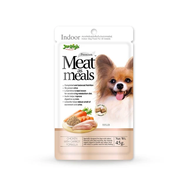 JERHIGH MEAT AS MEALS CHICKEN + CARROT 45G.