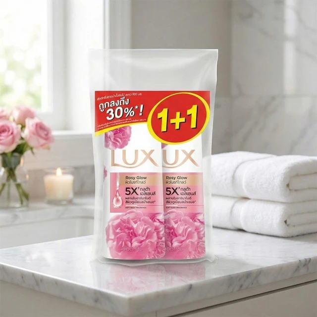 ลักส์ ครีมอาบน้ำโรส 900 มล. X2