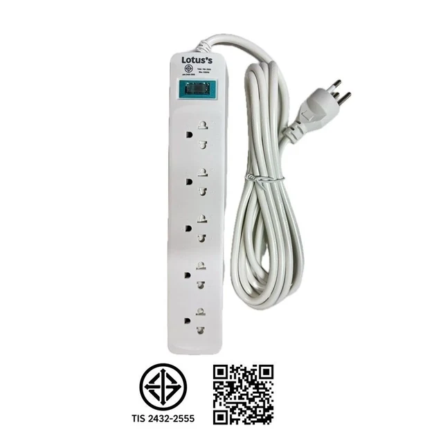LOTUSS PLUG 5 SOCKET 1 SWITCH 3M LT513