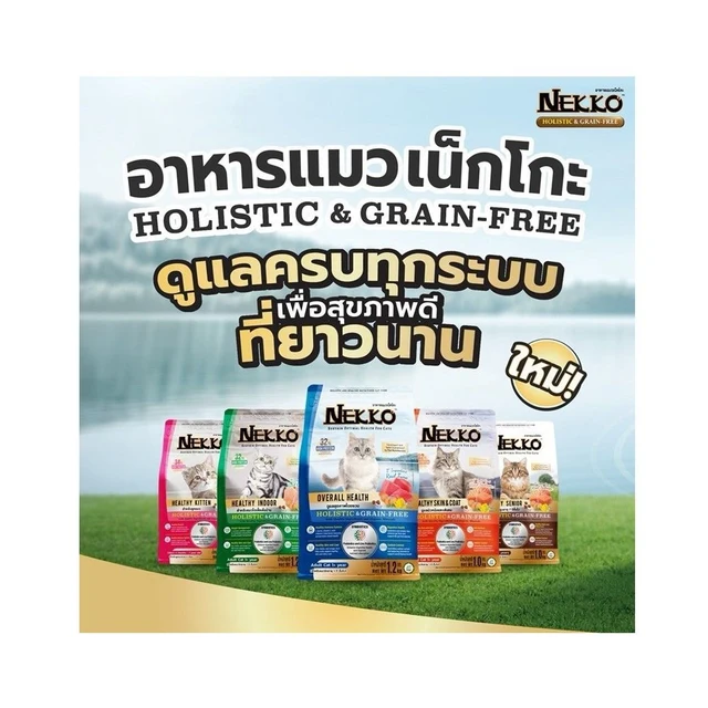 เน็กโกะ อาหารแมว สูตรดูแลผิวหนังและเส้นขน 370 ก.
