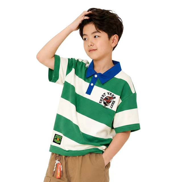 MESTYLE POLO PRINTED PREPPY SPORT GREEN SIZE 7