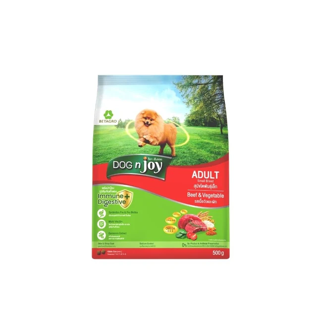 DOG N JOY DOG ADULT SMALL BREED BEEF AND VEGETABLE 500 G