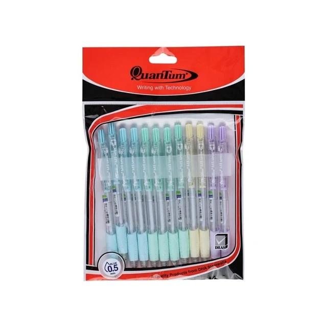 QUANTUM GELLULOID 0.5 BLUE PACK12(ASSORTED)