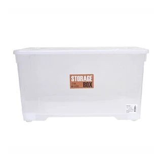 โลตัสกล่องล้อเลื่อนสีใส50ลิตร40X60X32 ซม.
