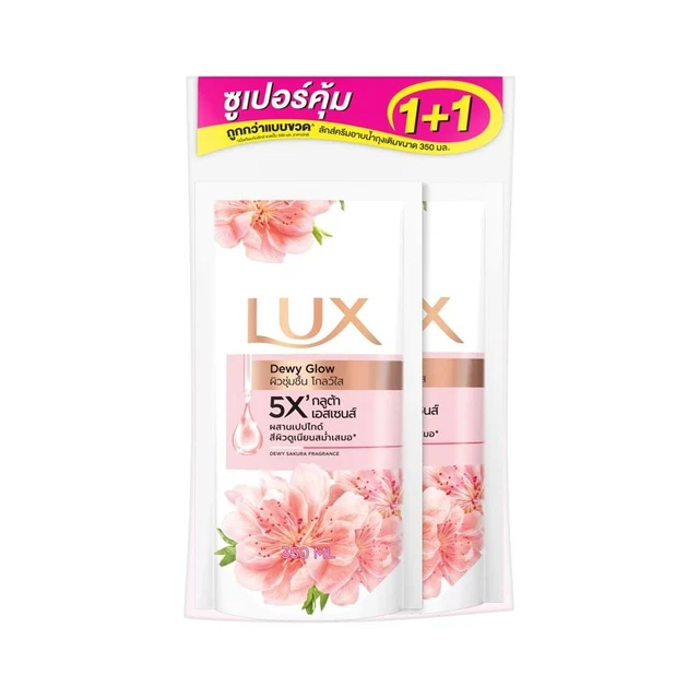 LUX SHOWER CREAM SAKURA REFILL 350 ML PACK 1+1