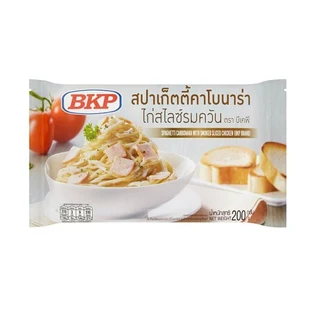 บีเคพี สปาเก็ตตี้คาโบนาร่าไก่รมควันแช่แข็ง 200 กรัม