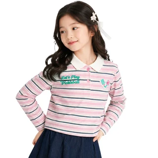 MESTYLE เสื้อโปโลลายริ้ว SPORT CLUB สีชมพู ไซซ์ 9