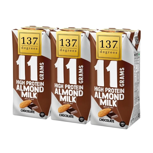 137 DEGREES ALMOND MILK CHOCOLATE PROTEIN 180 ML PACK 3