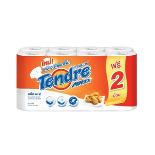 TENDRE KITCHEN TOWEL 6 FREE 2 ROLLS