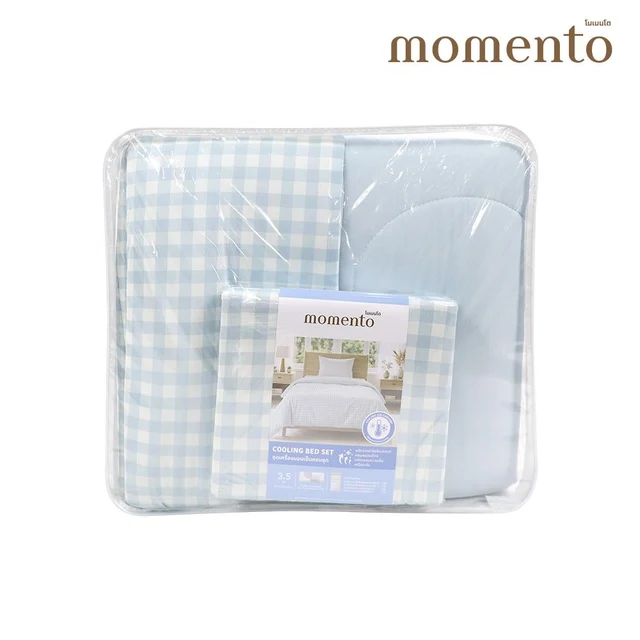 MOMENTO COOLING BED SET BLUE 3.5 FT+DUVET 60X80 INCH