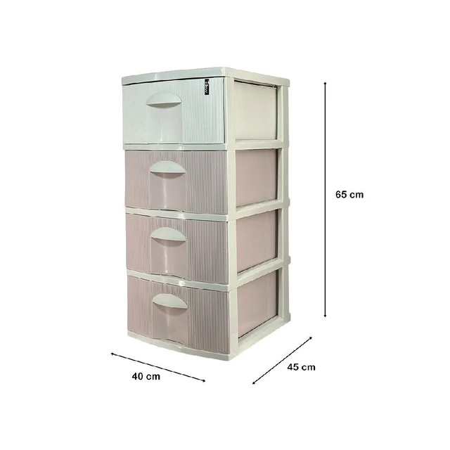 DRAWER SENN PINK 4 TIER