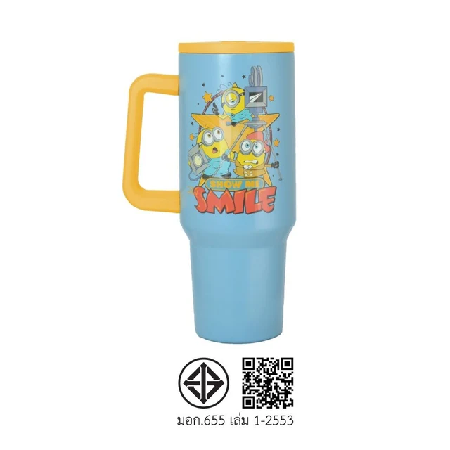 STAINLESS TUMBLER MINIONS GRAY 1200 ML