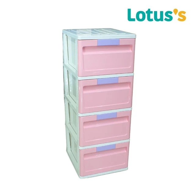 โลตัส ตู้ลิ้นชัก CANDY สีชมพู 4 ชั้น