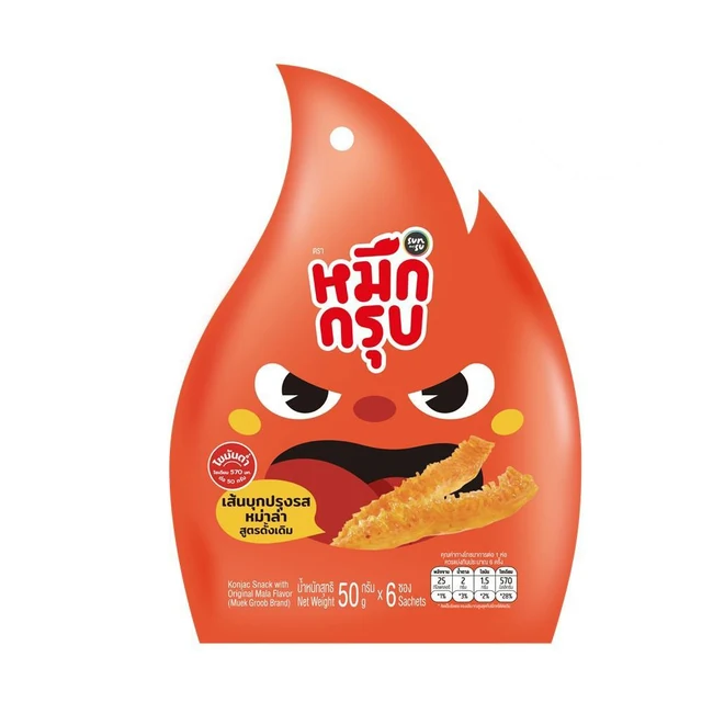 MUEK GROOB KONJAC SNACK MALA FLAVOR 50 G.
