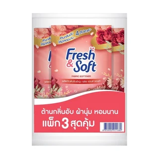 เอสเซ้นซ์ เฟรชแอนด์ซอฟท์ น้ำยาผ้านุ่ม แดง 500 มล. แพ็ค 3