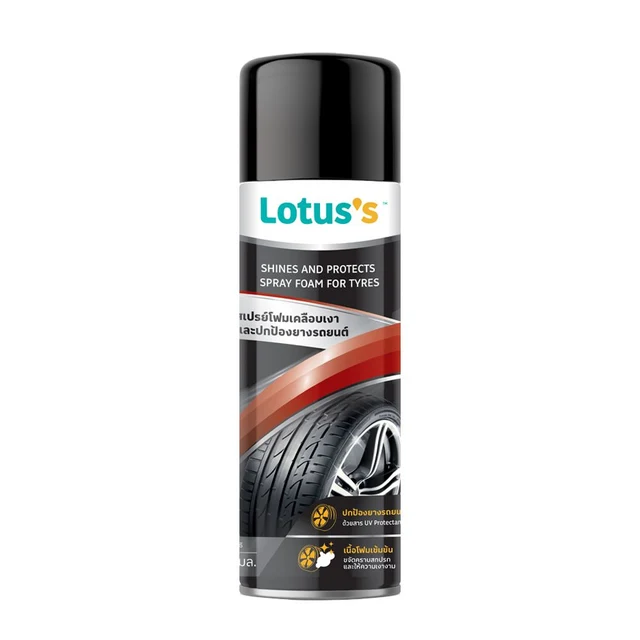 LOTUSS สเปรย์โฟมเคลือบเงายางรถยนต์ 400 มล.