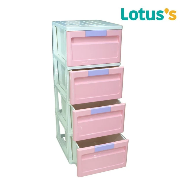 โลตัส ตู้ลิ้นชัก CANDY สีชมพู 4 ชั้น