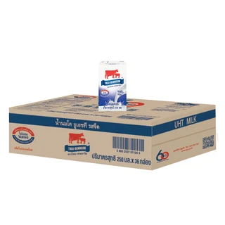 THAI-DENMARK UHT MILK PLAIN FLAVOUR 250 ML PACK 36