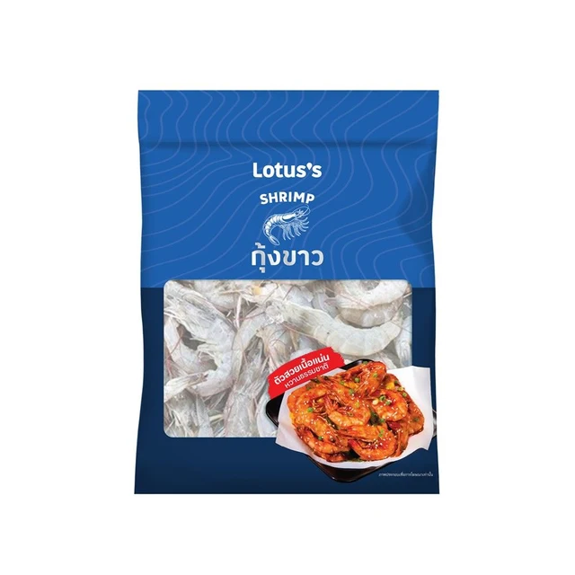 โลตัส กุ้งขาวแช่แข็ง 500 กรัม