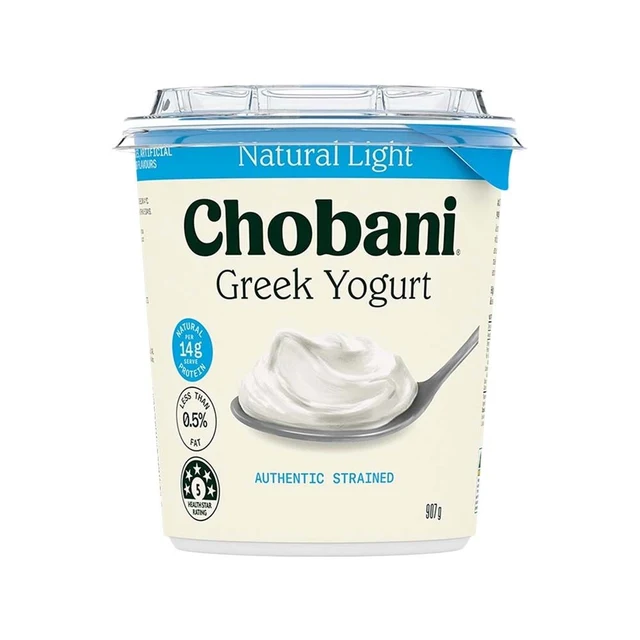 CHOBANI GREEK YOGURT NATURAL LIGHT 907 G