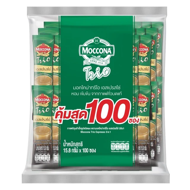 มอคโคน่าทรีโอ เอสเปรสโซ 3IN1 15.8ก X 100 ซอง