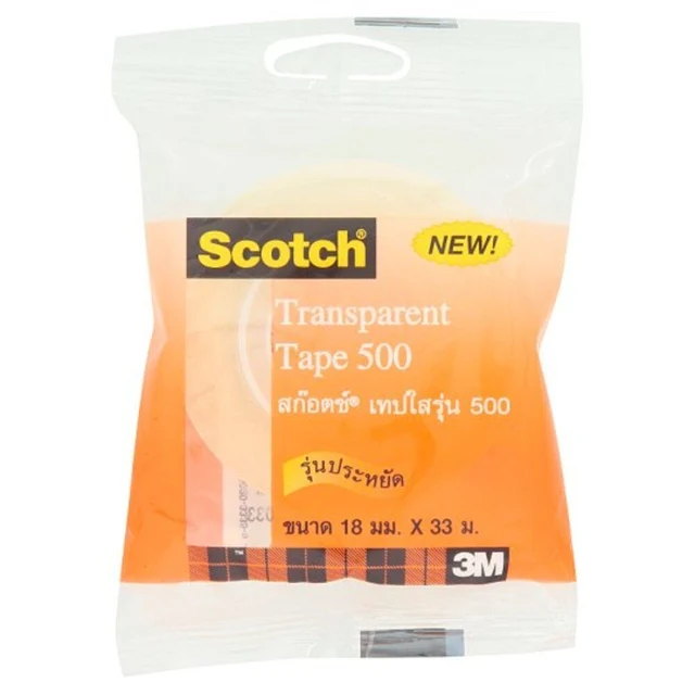 3M เทปใส 500 3/4X36หลา แกน1นิ้ว