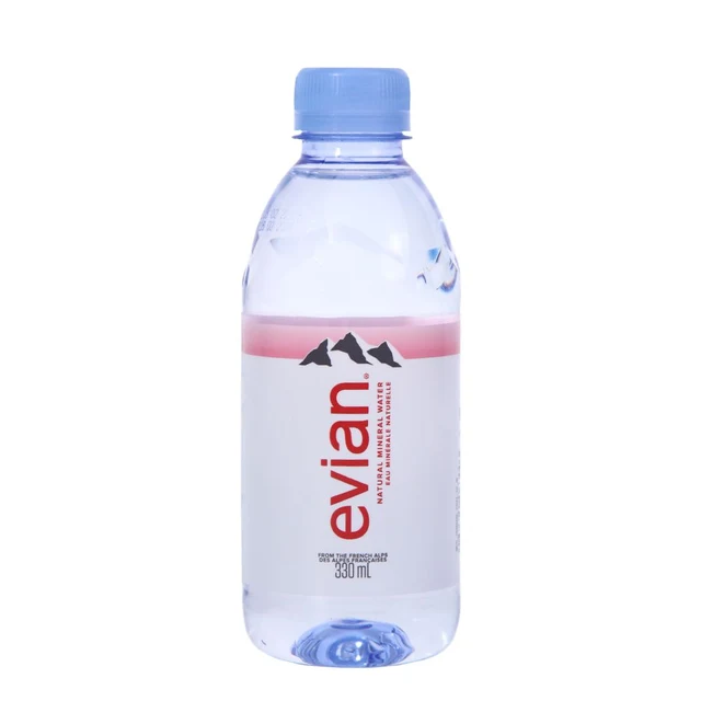 EVIAN MINERAL WATER 330 ML.