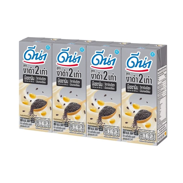 DNA UHT SOY MILK WITH BLACK SESAME 180 ML PACK 4