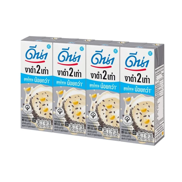 DNA UHT SOY MILK BLACK SESAME LOW SUGAR 180 ML PACK 4
